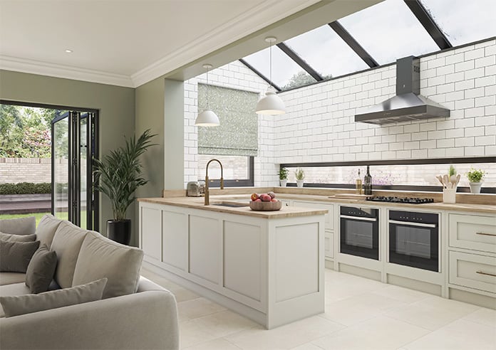 Aviary Velvet, Spruce - Motorised Roman Blind - Image 6